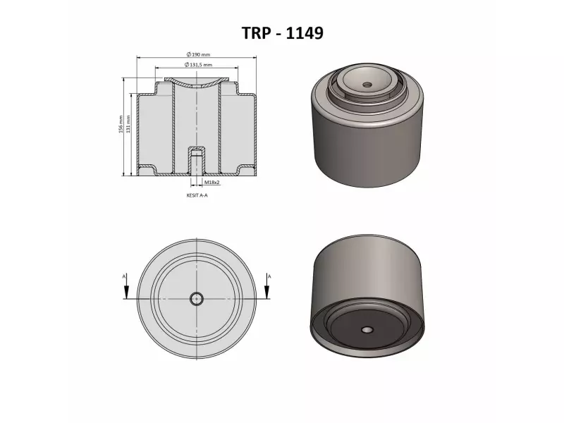 MAN  AİR SPRİNG LOWER PİSTON