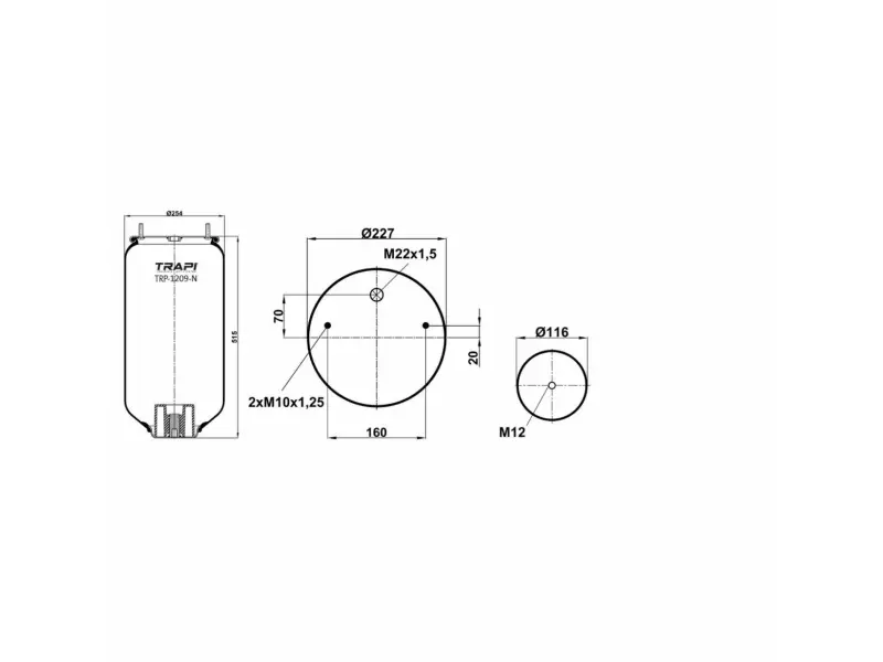 AIR SPRING WITHOUT PISTON