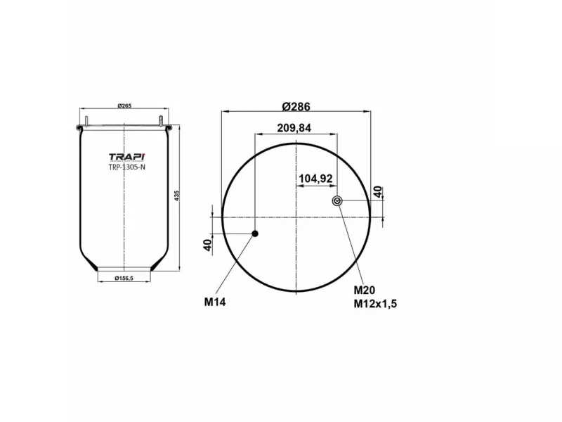 AIR SPRING WITHOUT PISTON