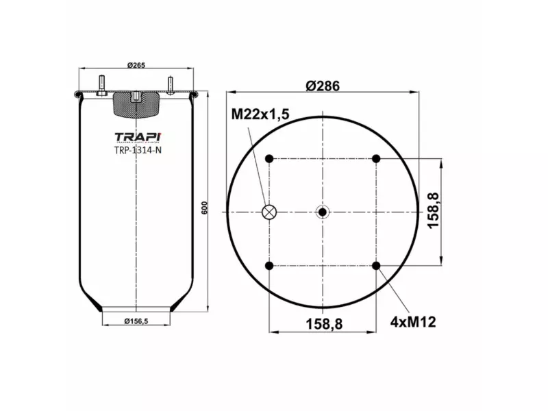 AIR SPRING WITHOUT PISTON