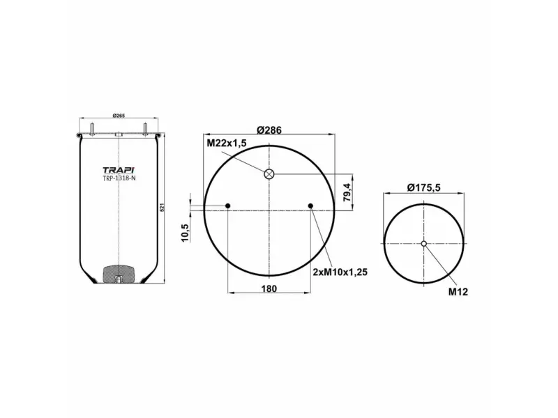 AIR SPRING WITHOUT PISTON