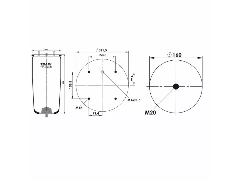AIR SPRING WITHOUT PISTON