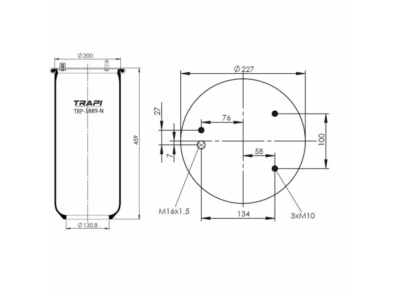AIR SPRING WITHOUT PISTON