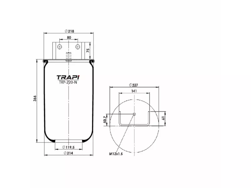 AIR SPRING WITHOUT PISTON