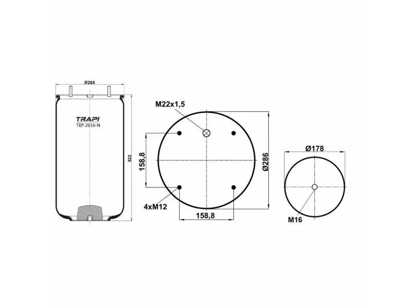 AIR SPRING WITHOUT PISTON
