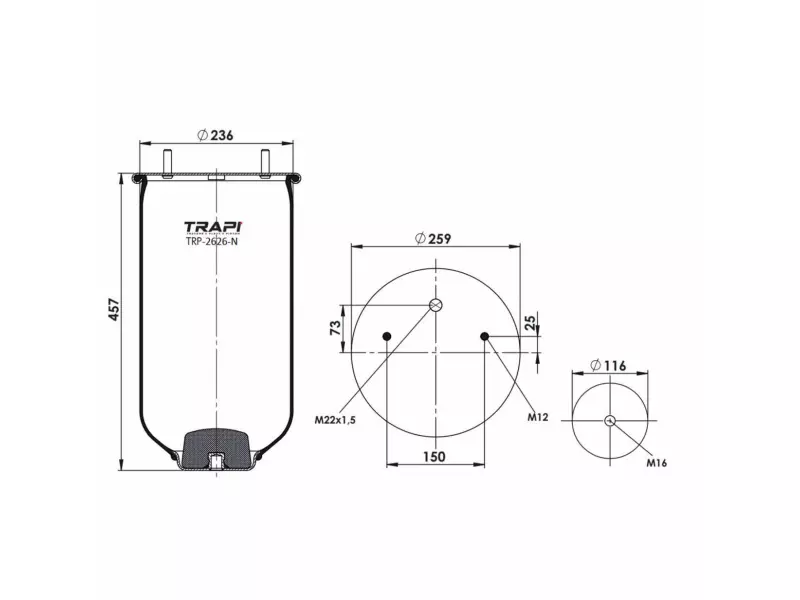 AIR SPRING WITHOUT PISTON