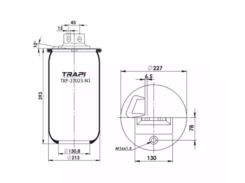 AIR SPRING WITHOUT PISTON