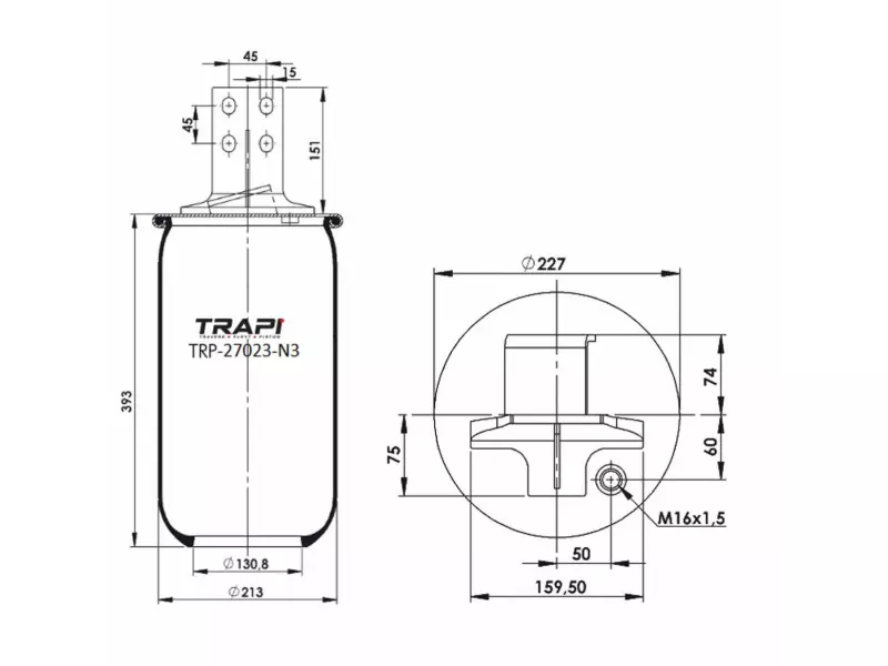 AIR SPRING WITHOUT PISTON