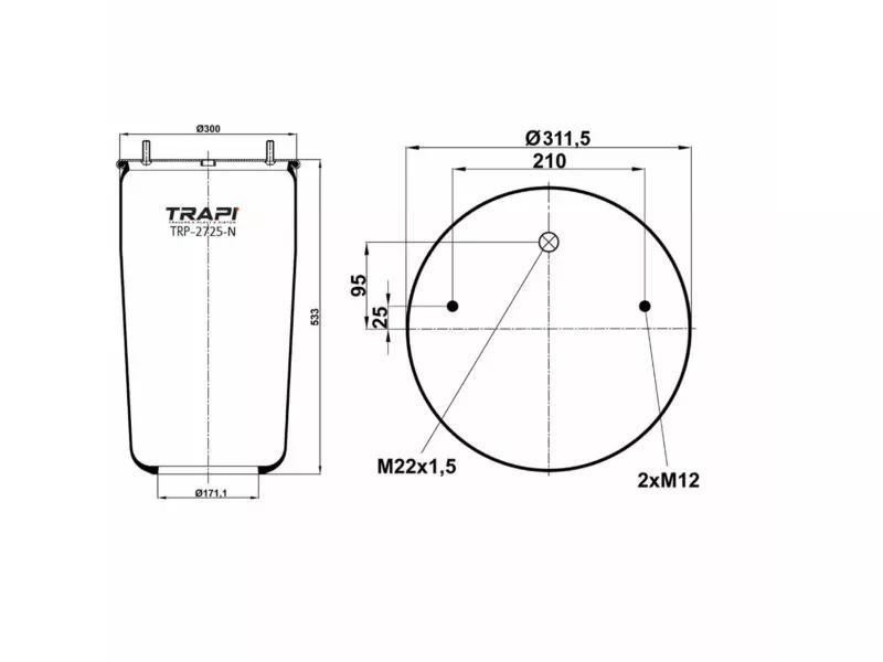 AIR SPRING WITHOUT PISTON