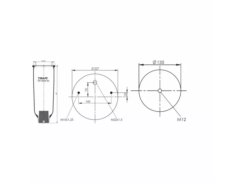 AIR SPRING WITHOUT PISTON