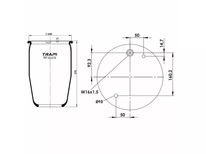 AIR SPRING WITHOUT PISTON