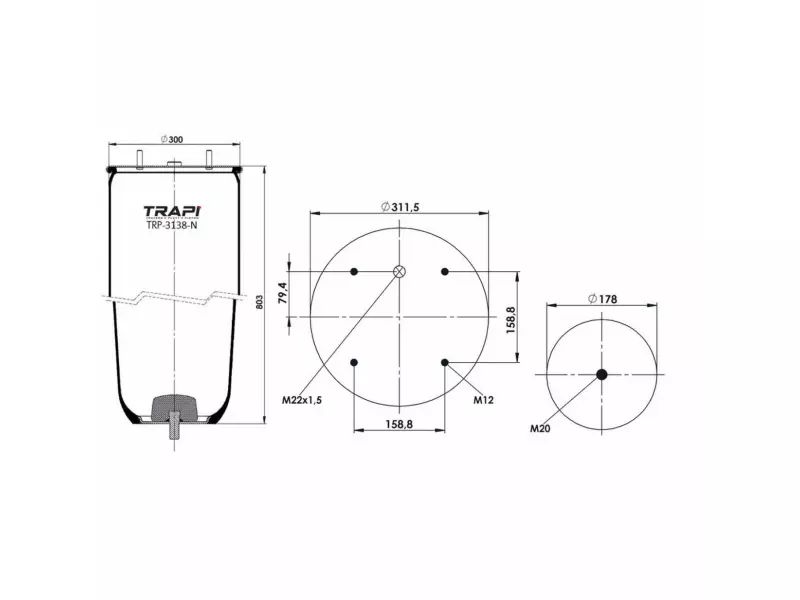 AIR SPRING WITHOUT PISTON