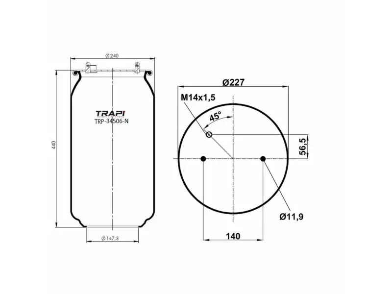 AIR SPRING WITHOUT PISTON