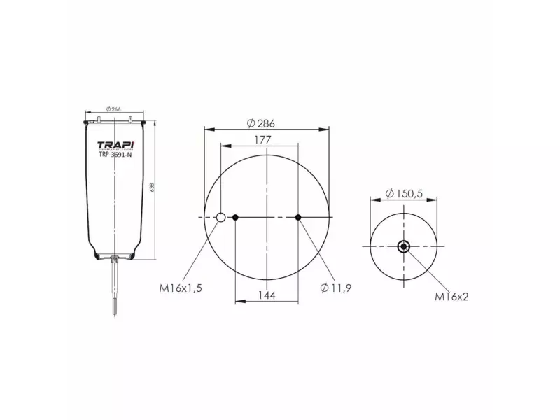 AIR SPRING WITHOUT PISTON