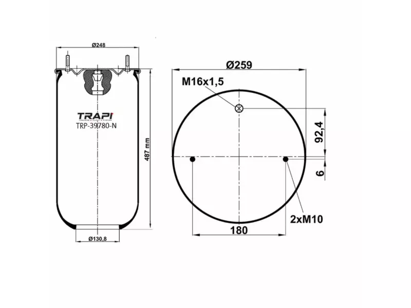 AIR SPRING WITHOUT PISTON