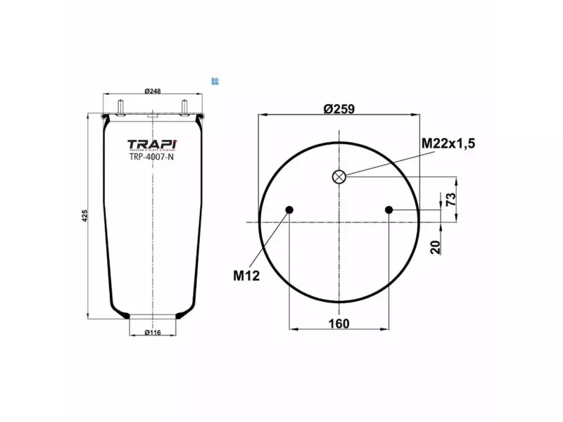 AIR SPRING WITHOUT PISTON