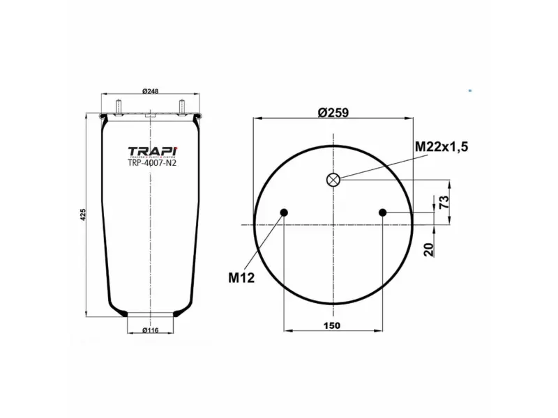 AIR SPRING WITHOUT PISTON
