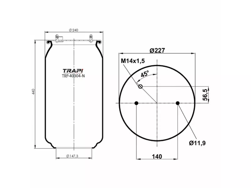 AIR SPRING WITHOUT PISTON