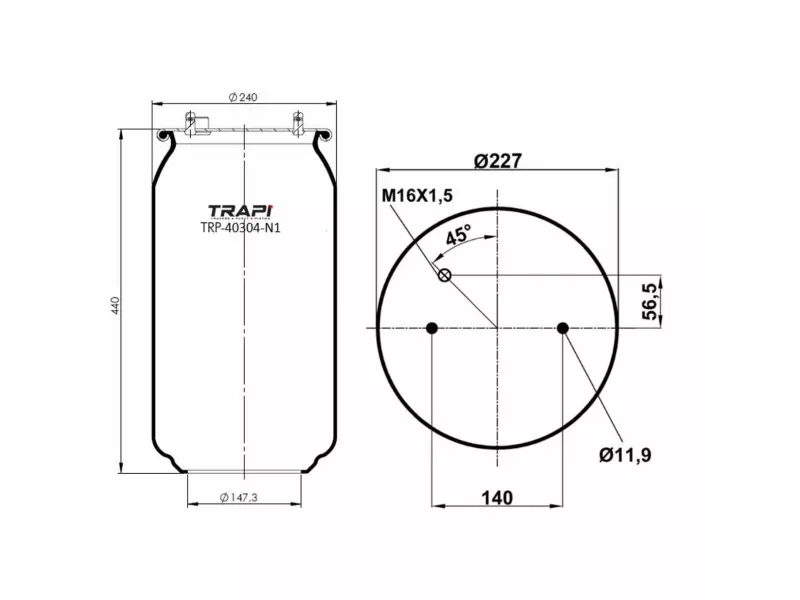 AIR SPRING WITHOUT PISTON