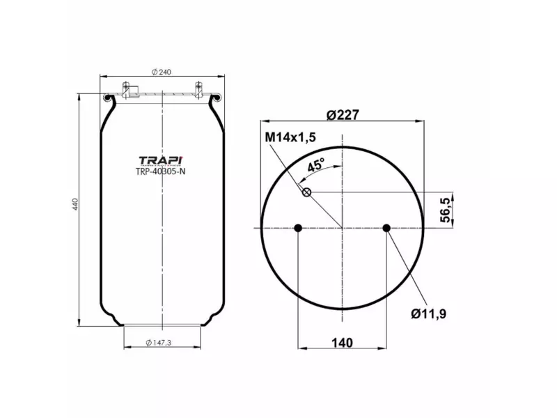 AIR SPRING WITHOUT PISTON
