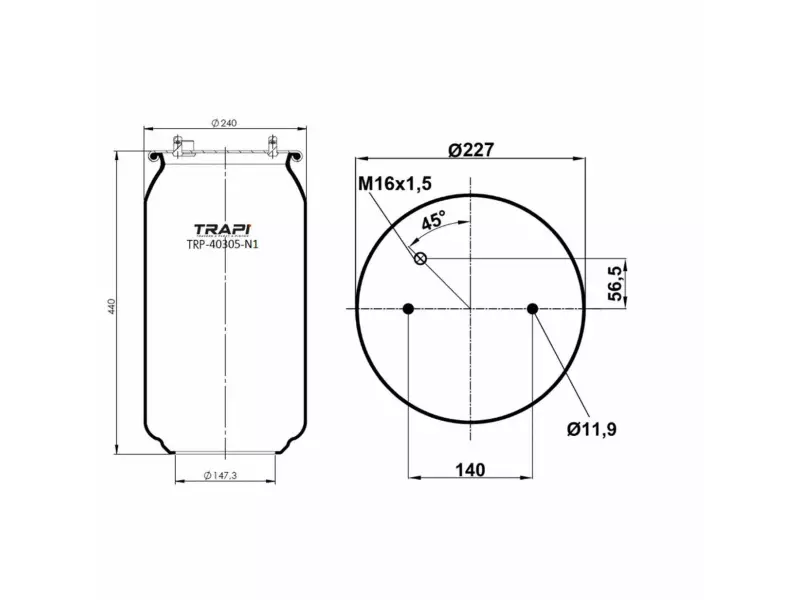 AIR SPRING WITHOUT PISTON