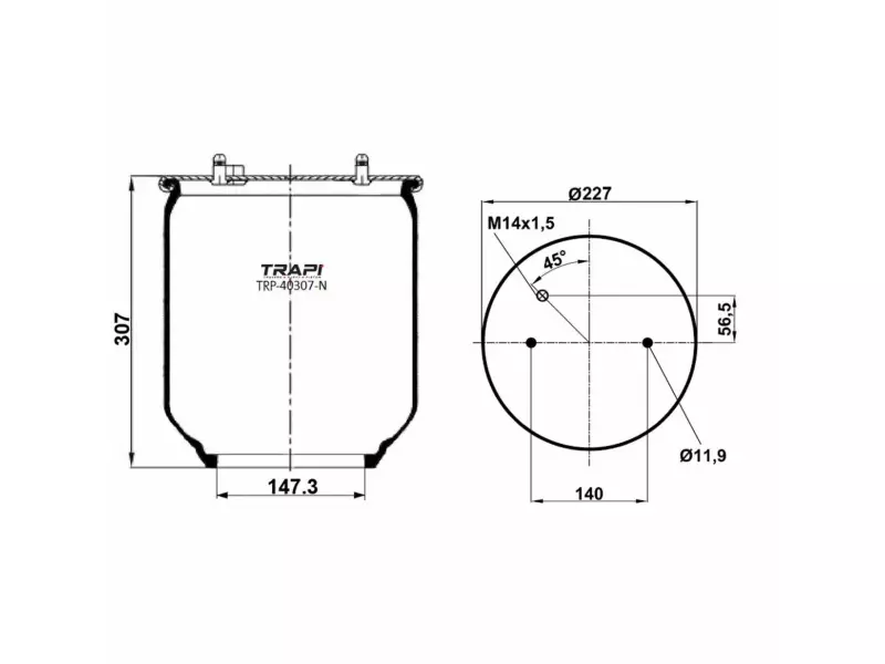 AIR SPRING WITHOUT PISTON