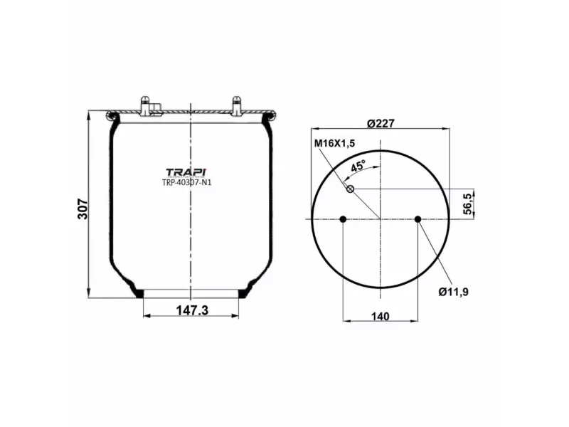 AIR SPRING WITHOUT PISTON
