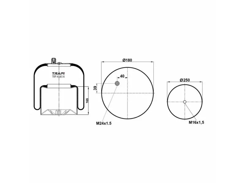 AIR SPRING WITH METAL PISTON