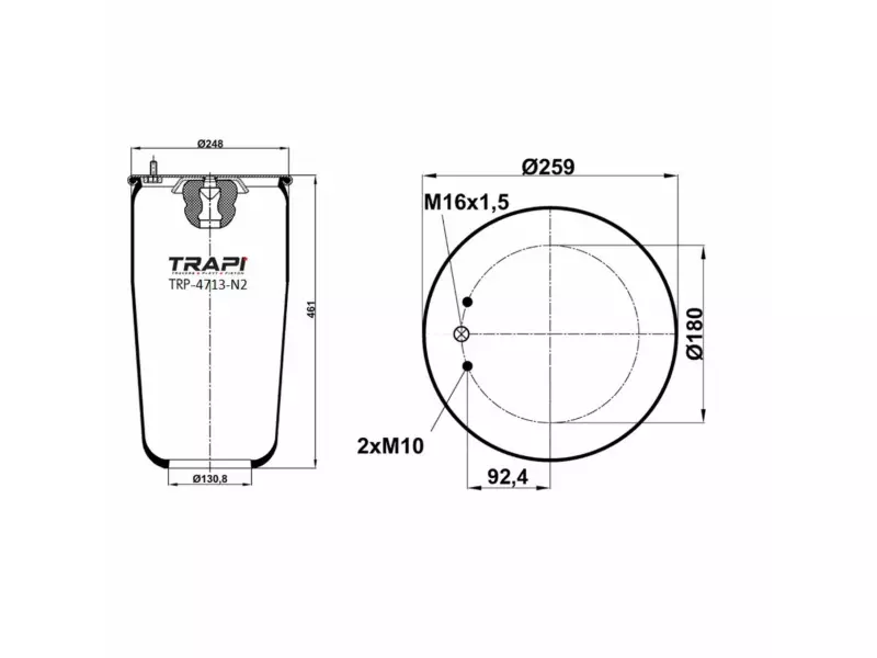 AIR SPRING WITHOUT PISTON