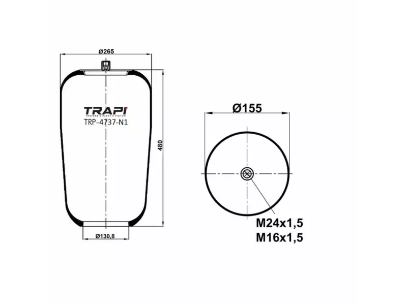 AIR SPRING WITHOUT PISTON