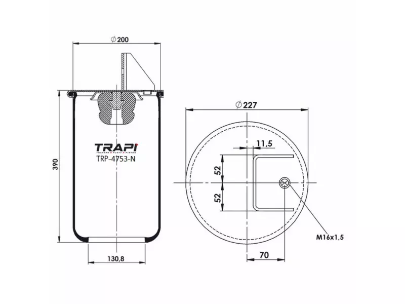 AIR SPRING WITHOUT PISTON