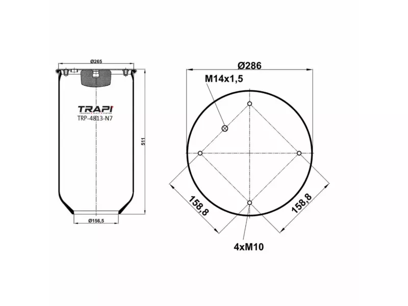 AIR SPRING WITHOUT PISTON