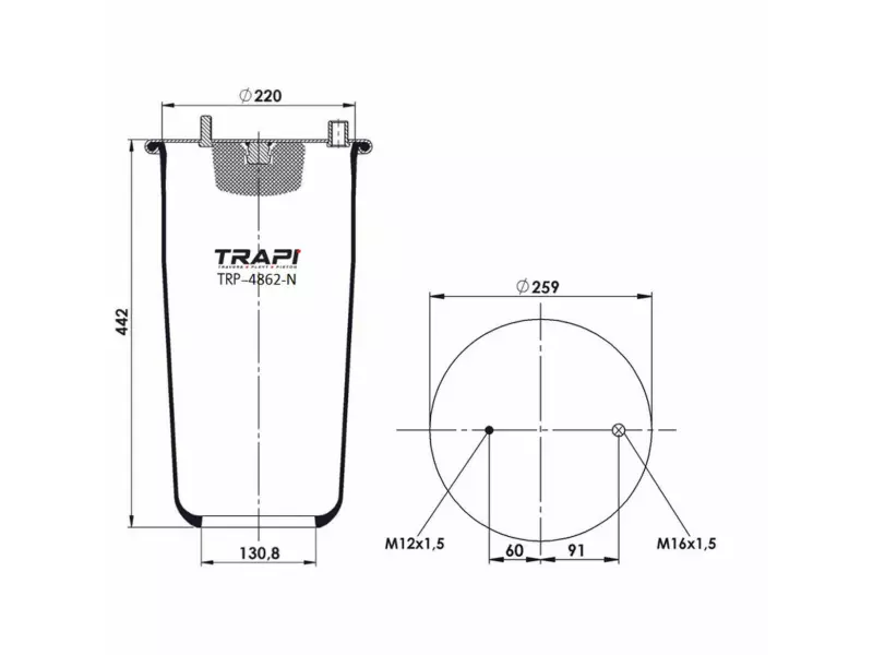 AIR SPRING WITHOUT PISTON