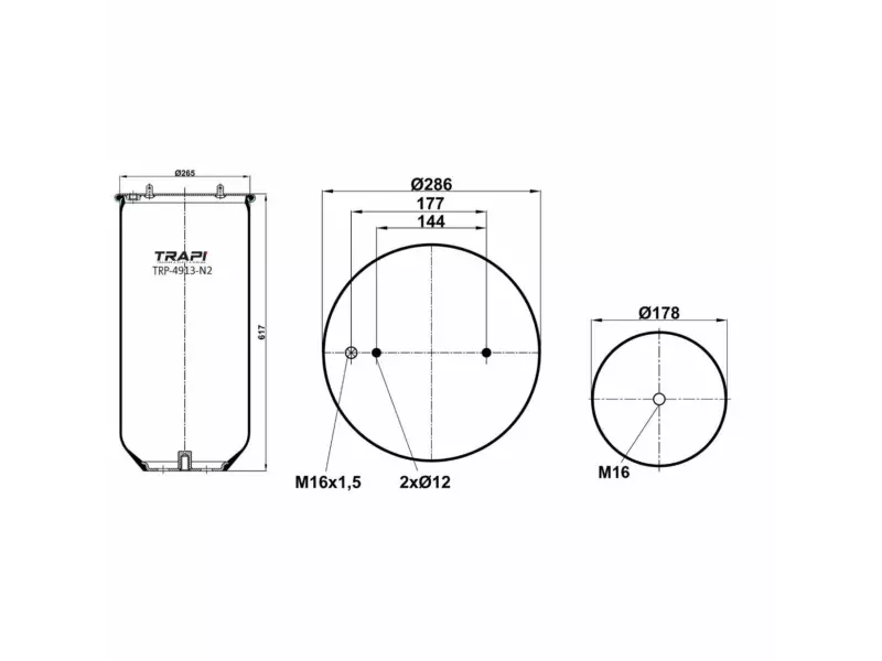 AIR SPRING WITHOUT PISTON