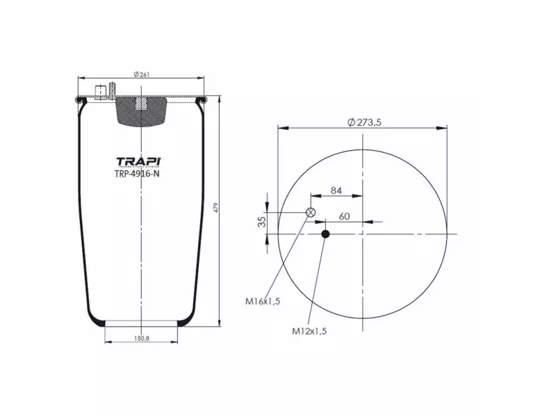 AIR SPRING WITHOUT PISTON
