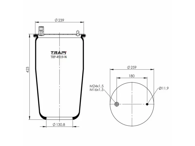 AIR SPRING WITHOUT PISTON
