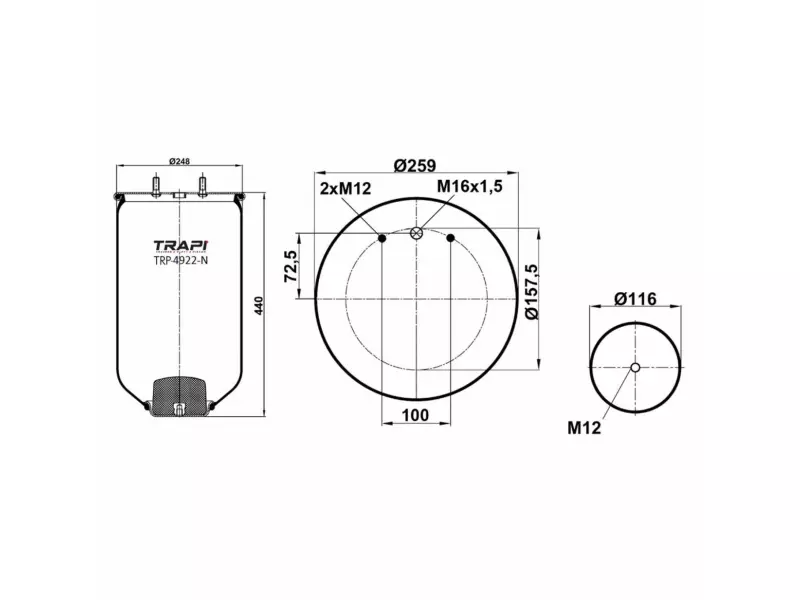 AIR SPRING WITHOUT PISTON