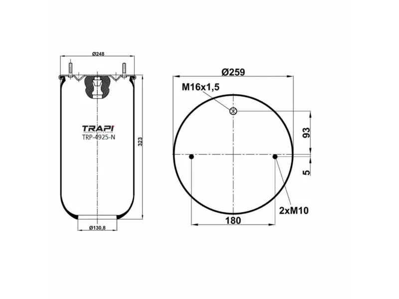 AIR SPRING WITHOUT PISTON