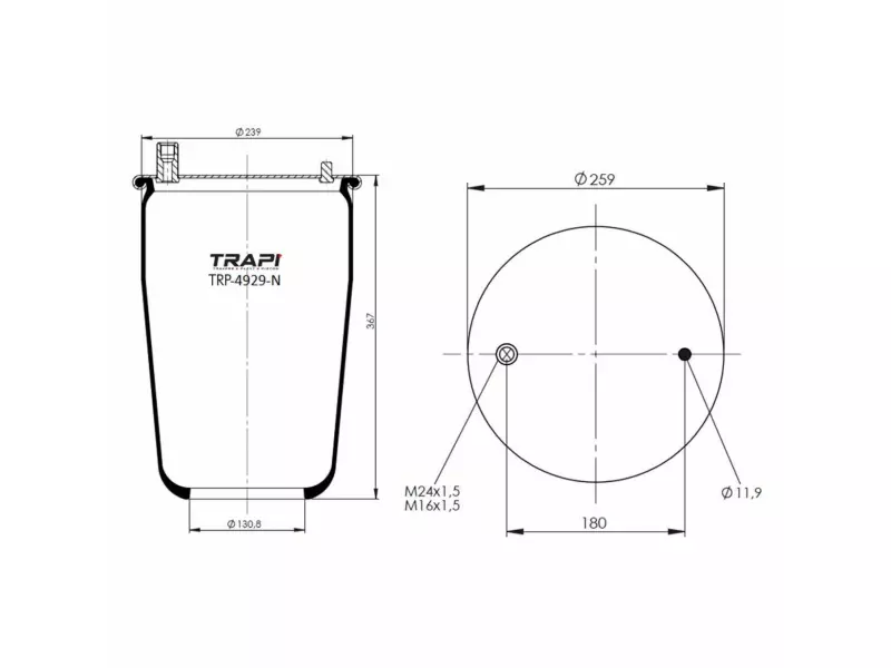 AIR SPRING WITHOUT PISTON