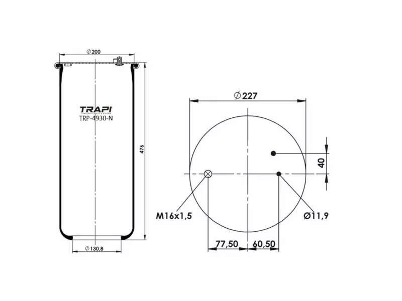 AIR SPRING WITHOUT PISTON