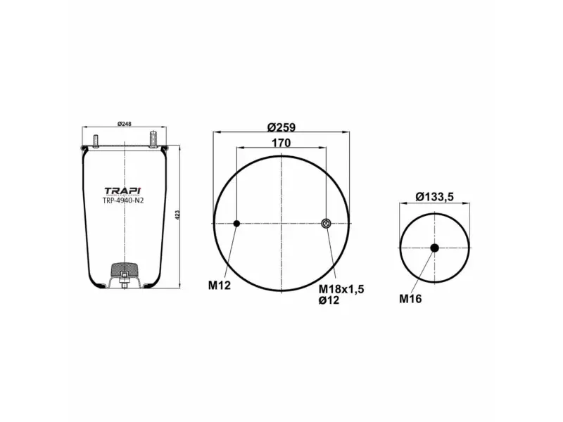 AIR SPRING WITHOUT PISTON
