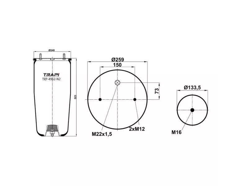 AIR SPRING WITHOUT PISTON