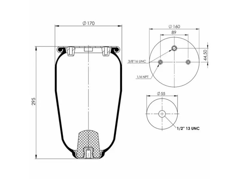AIR SPRING WITHOUT PISTON
