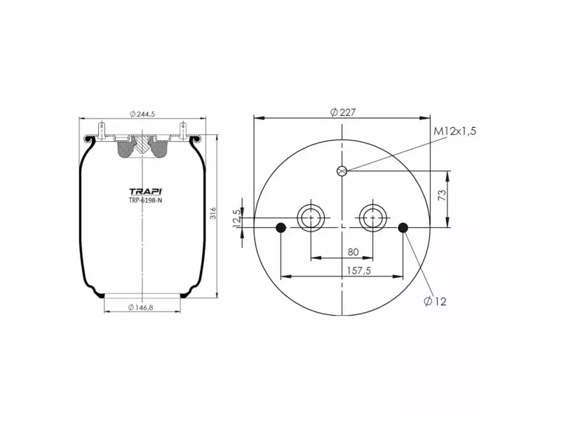 AIR SPRING WITHOUT PISTON