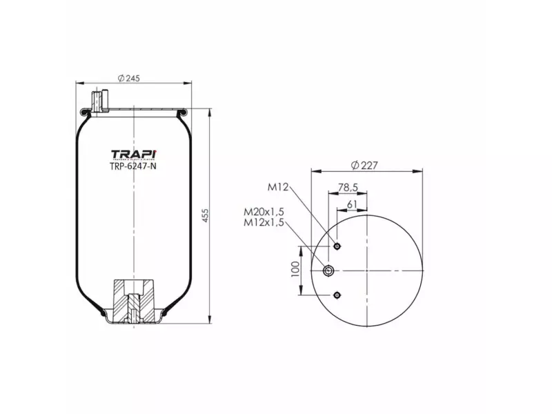 AIR SPRING WITHOUT PISTON
