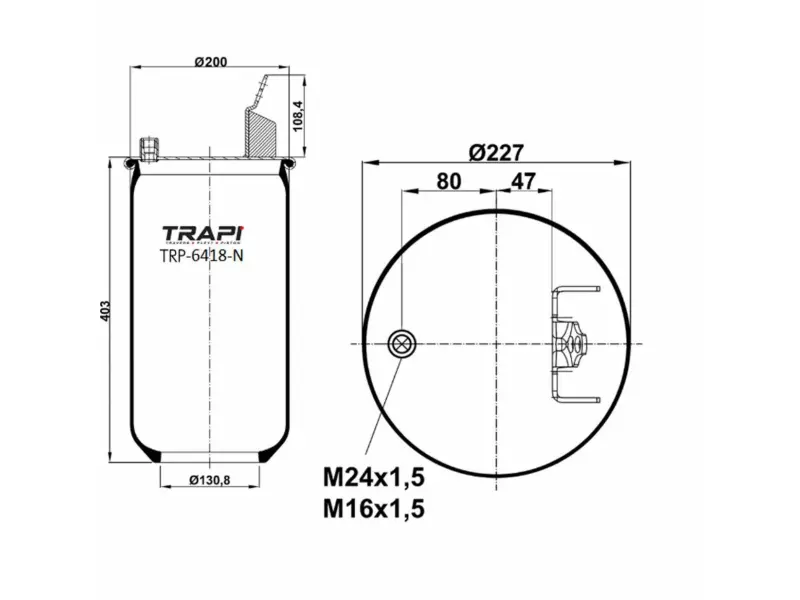 AIR SPRING WITHOUT PISTON