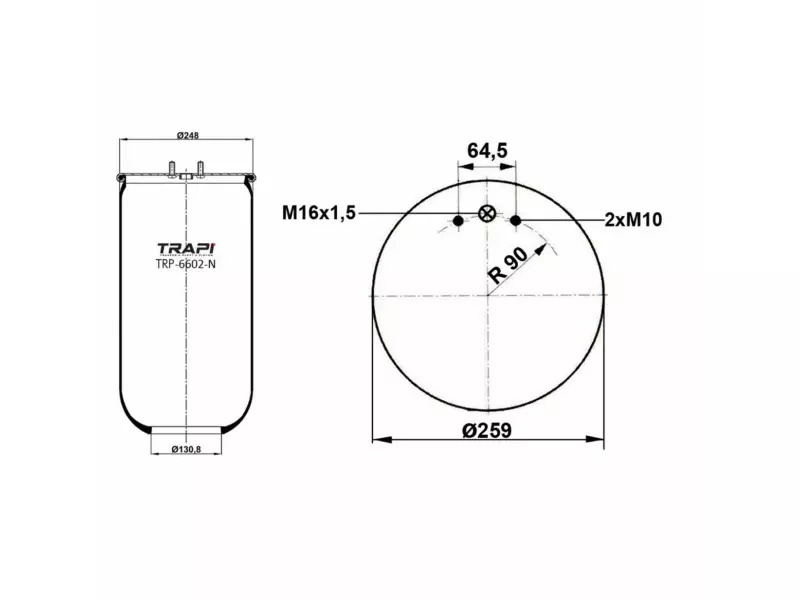 AIR SPRING WITHOUT PISTON