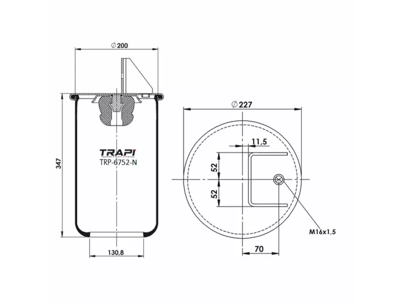 AIR SPRING WITHOUT PISTON