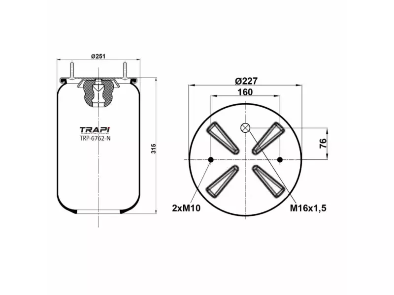 AIR SPRING WITHOUT PISTON