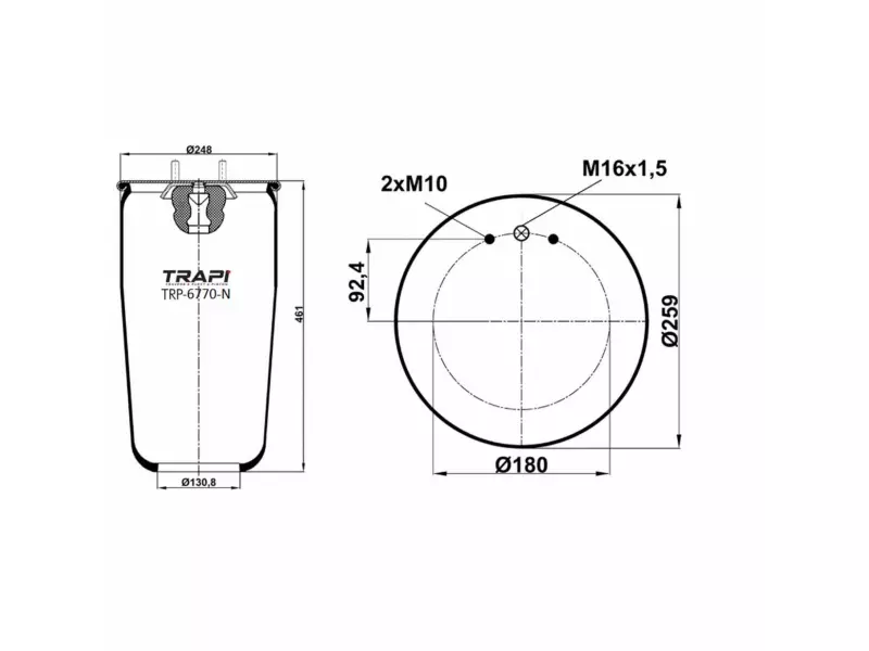 AIR SPRING WITHOUT PISTON